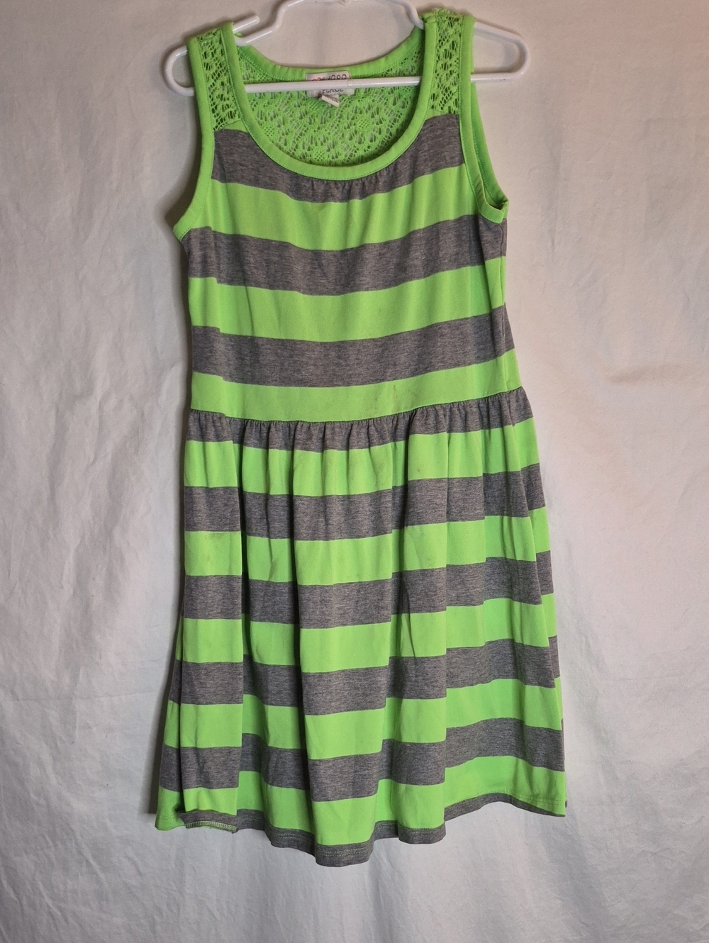 1989 Place Girls Neon Green Lace Top